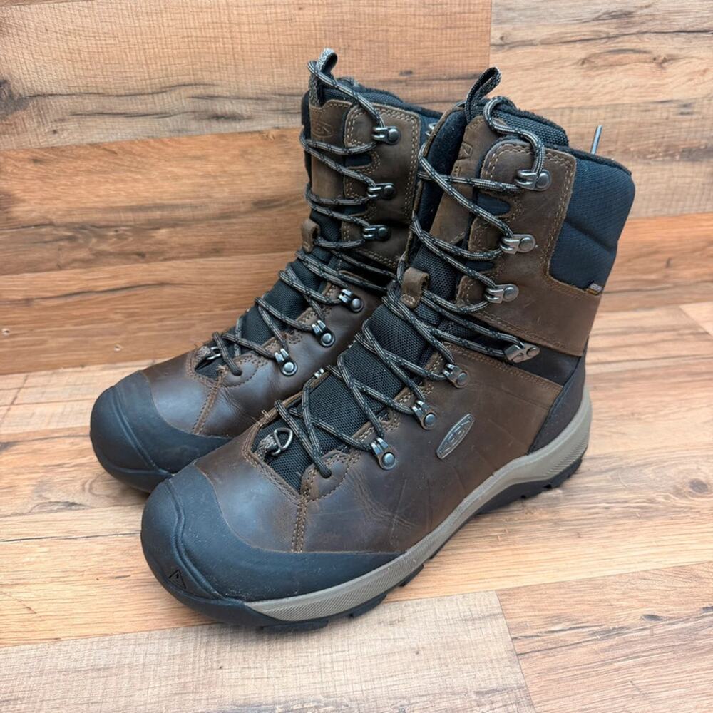 KEEN Revel IV High Polar Mens 9 Winter Hiking Boots Brown Waterproof